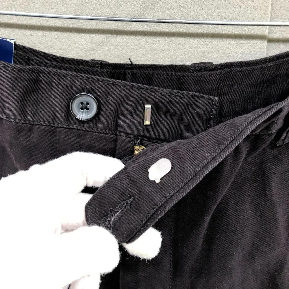 NWT Maine Bay Black Chino Pants Mens 38x32 Straight‎ Flat Front Workwear Cotton